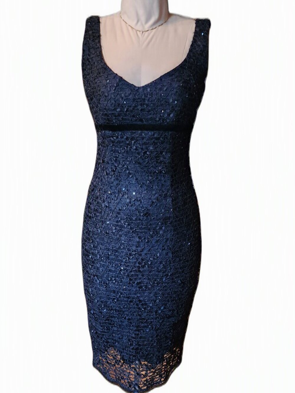 Nanette Lepore Collection Cocktail Dress, Vintage,Empire Waist, Black, Beaded, 4